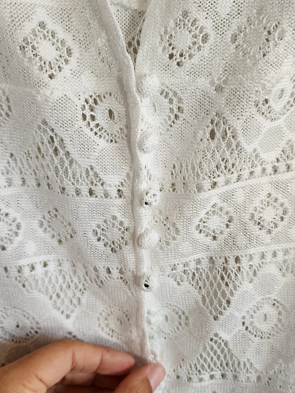 Lulus City of Angels White Crochet Lace Button-Up Swim Cover-Up